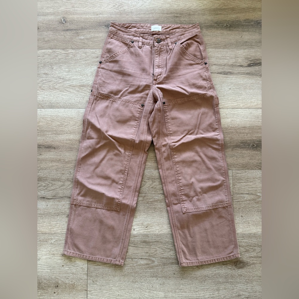 Brown Wide-Leg Cargo Pants